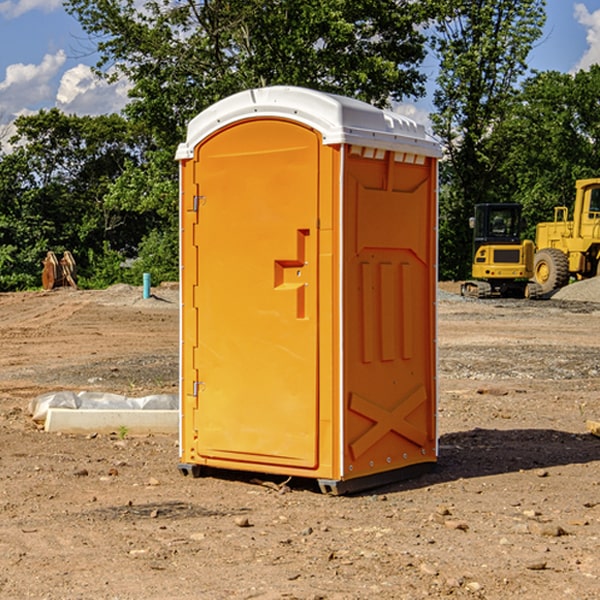 how often are the portable restrooms cleaned and serviced during a rental period in Pine Village Indiana